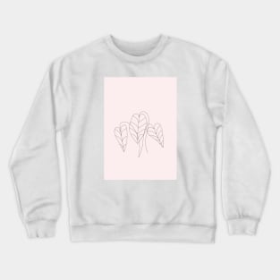 Boho Neutral Beige, Line Art Botanical 2 Crewneck Sweatshirt